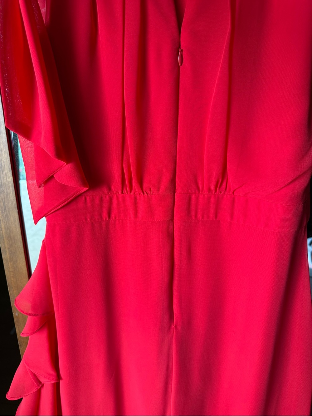 Betsy & Adam Bold Red Ruffled Maxi dress - Picture 7 of 8